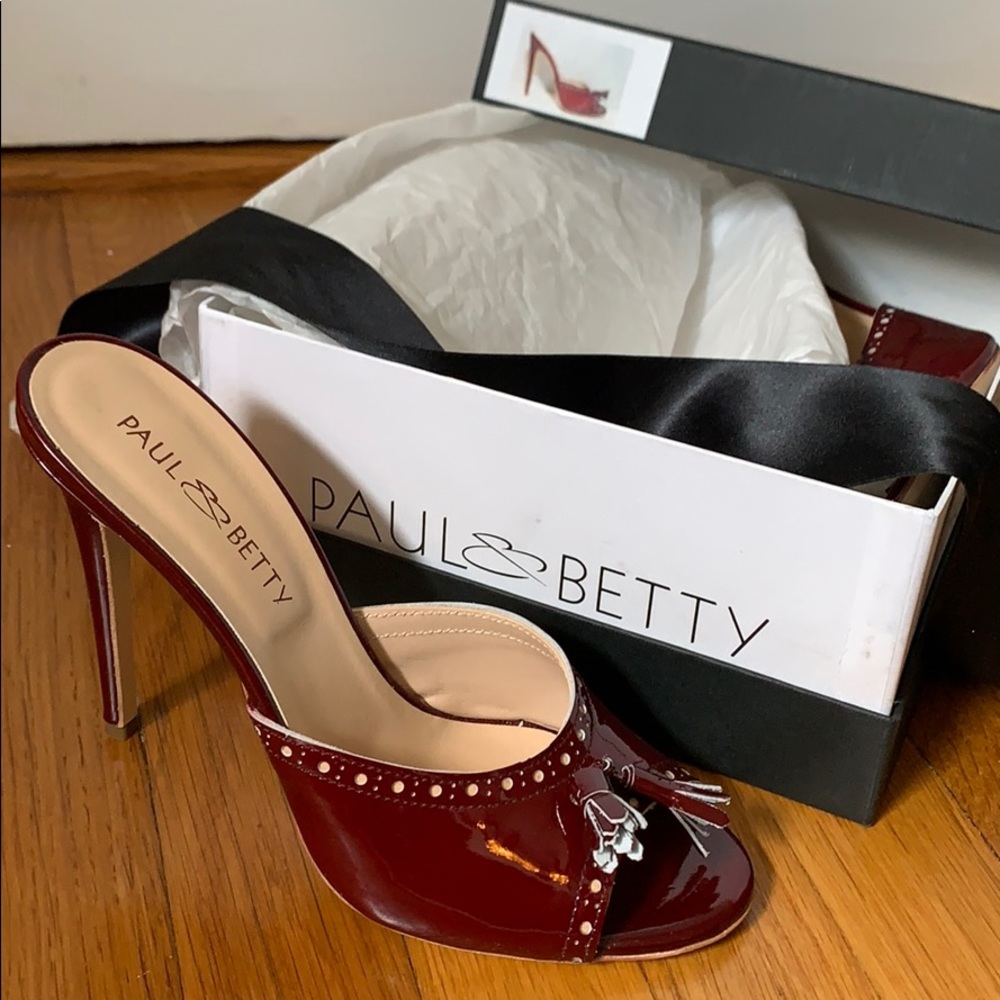 Paul & Betty Paton Leather Stiletto Open toe Mules